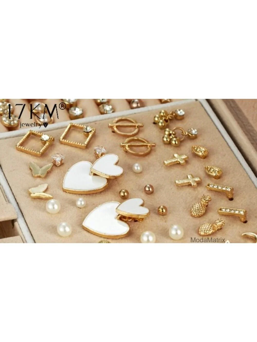 70 Pairs Gold Stud Earrings Set for Multiple Piercings Hypoallergenic Chunky